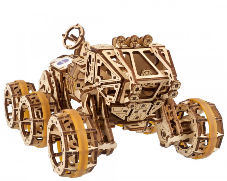 Механічний 3D пазл-конструктор UGears Пілотований марсохід Дерев'яний 562 деталей (70206)