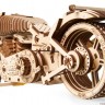 Механічний 3D пазл-конструктор UGears Байк VM-02 Дерев'яний 189 деталей (70051)