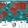 Скретч карта світу 1DEA.me Travel Map Marine World ENG 60*40 см (MW)