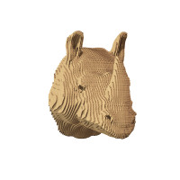 3D пазл-конструктор настінний Cartonic 3D Puzzle Rhino Носоріг Картонний (CWRHINO)