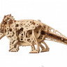 Механічний 3D пазл-конструктор UGears Трицератопс Дерев'яний 400 деталей (70211)
