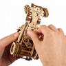 Механічний 3D пазл-конструктор UGears Хот Род Люта миша Дерев'яний 207 деталей (70192)