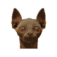 3D пазл-конструктор Cartonic 3D Puzzle Кіт сфінкс Картонний (CARTSPHY)