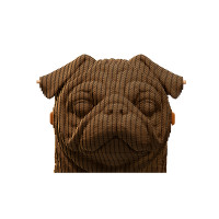3D пазл-конструктор Cartonic 3D Puzzle Pug Мопс Картонний (CARTPUG)