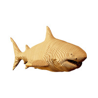 3D пазл-конструктор Cartonic 3D Puzzle Shark Акула Картонний (CARTSHARK)