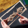 Механічний 2.5D пазл-конструктор UGears Родстер МК3 Дерев'яний 62 деталей (70195)