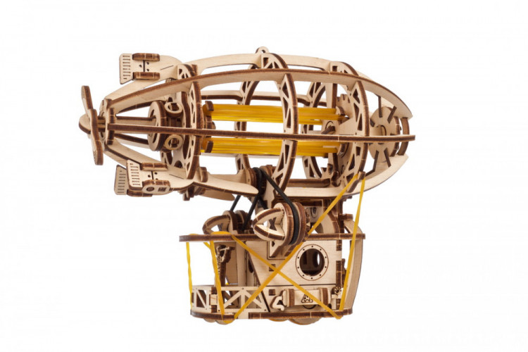 Механічний 3D пазл-конструктор UGears Стімпанк Дирижабль Дерев'яний 170 деталей (70226)