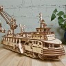 Механічний 3D пазл-конструктор UGears Науково-дослідницьке судно Дерев'яний 575 деталей (70135)