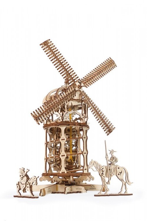 Механічний 3D пазл-конструктор UGears Башта-Млин Дерев'яний 585 деталей (70055)