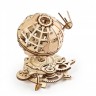 Механічний 3D пазл-конструктор UGears Глобус Дерев'яний 184 деталей (70128)