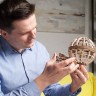 Механічний 3D пазл-конструктор UGears Глобус Дерев'яний 184 деталей (70128)