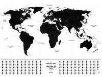 Скретч карта світу 1DEA.me Travel Map, що світиться Glow World ENG 80*60 см (GLW)