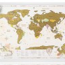 Скретч карта світу 3-в-1 Discover & Scratch World Gold ENG 88*62 см