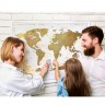 Скретч карта світу 3-в-1 Discover & Scratch World Gold ENG 88*62 см