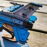 Механічний 3D пазл-конструктор 3DBRT Літак винищувач F-16 Дерев'яний кольоровий 230 деталей (040899)