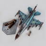 Механічний 3D пазл-конструктор 3DBRT Літак винищувач F-16 Дерев'яний кольоровий 230 деталей (040899)