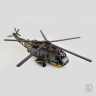 Механічний 3D пазл-конструктор 3DBRT Військовий вертоліт Sea King Дерев'яний кольоровий 235 деталей (040999)