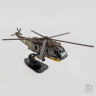 Механічний 3D пазл-конструктор 3DBRT Військовий вертоліт Sea King Дерев'яний кольоровий 235 деталей (040999)