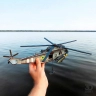 Механічний 3D пазл-конструктор 3DBRT Військовий вертоліт Sea King Дерев'яний кольоровий 235 деталей (040999)