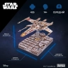 Механічний 3D пазл-конструктор UGears Винищувач X-Wing Люка Скайвокера Дерев'яний 455 деталей (70269)