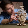 Механічний 3D пазл-конструктор UGears Автоматон Велосипедист Дерев'яний 189 деталей (70148)