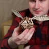  Механічний 3D пазл-конструктор UGears Золотий Снич Дерев'яний 120 деталей (70237)