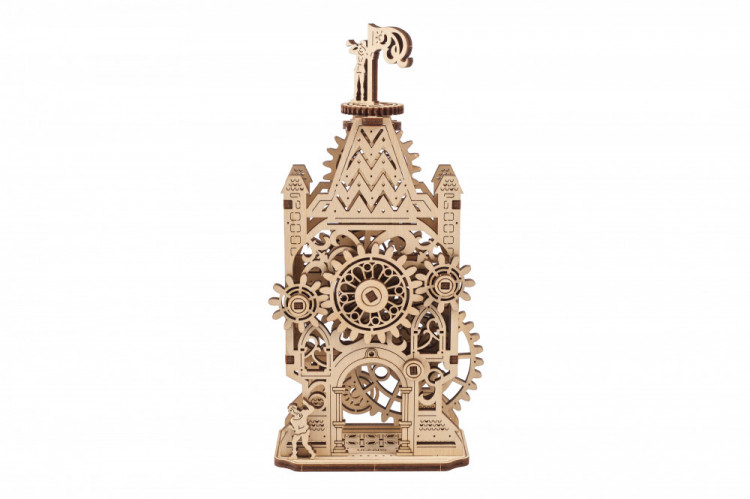 Механічний 3D пазл-конструктор UGears Стара годинникова вежа Дерев'яний 44 деталей (70169)