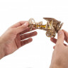 Механічний 3D пазл-конструктор UGears Міні-біплан Дерев'яний 84 деталей (70159)