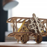 Механічний 3D пазл-конструктор UGears Міні-біплан Дерев'яний 84 деталей (70159)