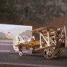 Механічний 3D пазл-конструктор UGears Міні-біплан Дерев'яний 84 деталей (70159)
