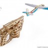 Механічний 3D пазл-конструктор UGears Пускач літаків Дерев'яний 198 деталей (70075)