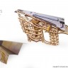 Механічний 3D пазл-конструктор UGears Пускач літаків Дерев'яний 198 деталей (70075)