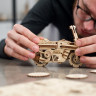 Механічний 3D пазл-конструктор UGears МОТО КОМПАКТ складаний скутер Дерев'яний 192 деталей (70168)