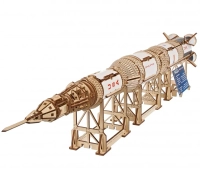 Механічний 3D пазл-конструктор UGears NASA Сатурн-5 Дерев'яний 500 деталей (70257)