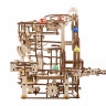 Механічний 3D пазл-конструктор UGears Марбл-траса Багаторівневий підйомник Дерев'яний 315 деталей (70170)