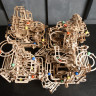 Механічний 3D пазл-конструктор UGears Марбл-траса Багаторівневий підйомник Дерев'яний 315 деталей (70170)