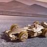 Механічний 3D пазл-конструктор UGears Малий болід Дерев'яний 90 деталей (70252)