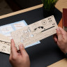 Механічний 3D пазл-конструктор UGears Відважний трактор Дерев'яний 51 деталей (70187)