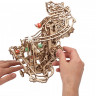 Механічний 3D пазл-конструктор UGears Марбл-трасса Ланцюговий підйомник Дерев'яний 400 деталей (70156)