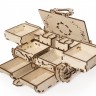 Механічний 3D пазл-конструктор UGears Антикварна скринька Дерев'яний 185 деталей (70089)
