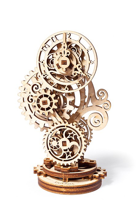 Механічний 3D пазл-конструктор UGears Стимпанк-годинник Дерев'яний 43 деталей (70093)