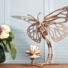 Механічний 3D пазл-конструктор UGears Метелик механічний Дерев'яний 161 деталей (70081)