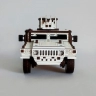 Механічний 3D пазл-конструктор 3DBRT Військовий джип Humvee Дерев'яний білий 190 деталей (011052)