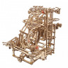 Механічний 3D пазл-конструктор UGears Марбл-траса Ступінчастий підйомник Дерев'яний 355 деталей (70157)