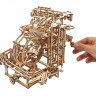 Механічний 3D пазл-конструктор UGears Марбл-траса Ступінчастий підйомник Дерев'яний 355 деталей (70157)