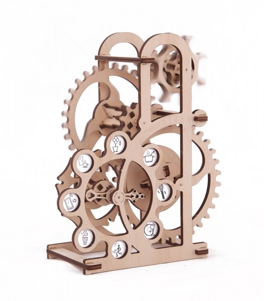 Механічний 3D пазл-конструктор UGears Силомір Дерев'яний 48 деталей (70005)