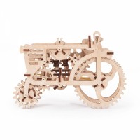 Механічний 3D пазл-конструктор UGears Трактор Дерев'яний 97 деталей (70003)