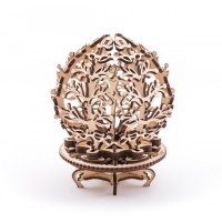 Механічний 3D пазл-конструктор UGears Механічна квітка-скринька Дерев'яний 101 деталей (70019)