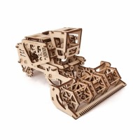 Механічний 3D пазл-конструктор UGears Комбайн Дерев'яний 154 деталей (70010)