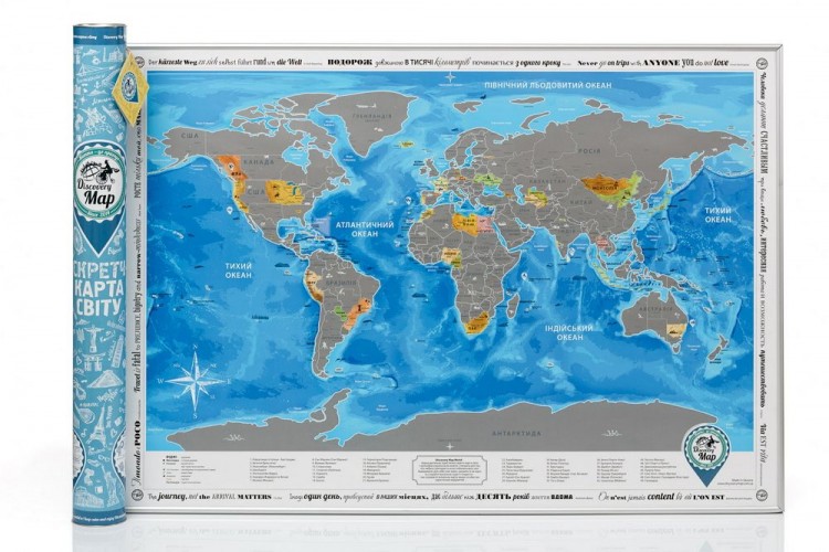 Скретч карта світу Discovery Map World UA 88*62 см